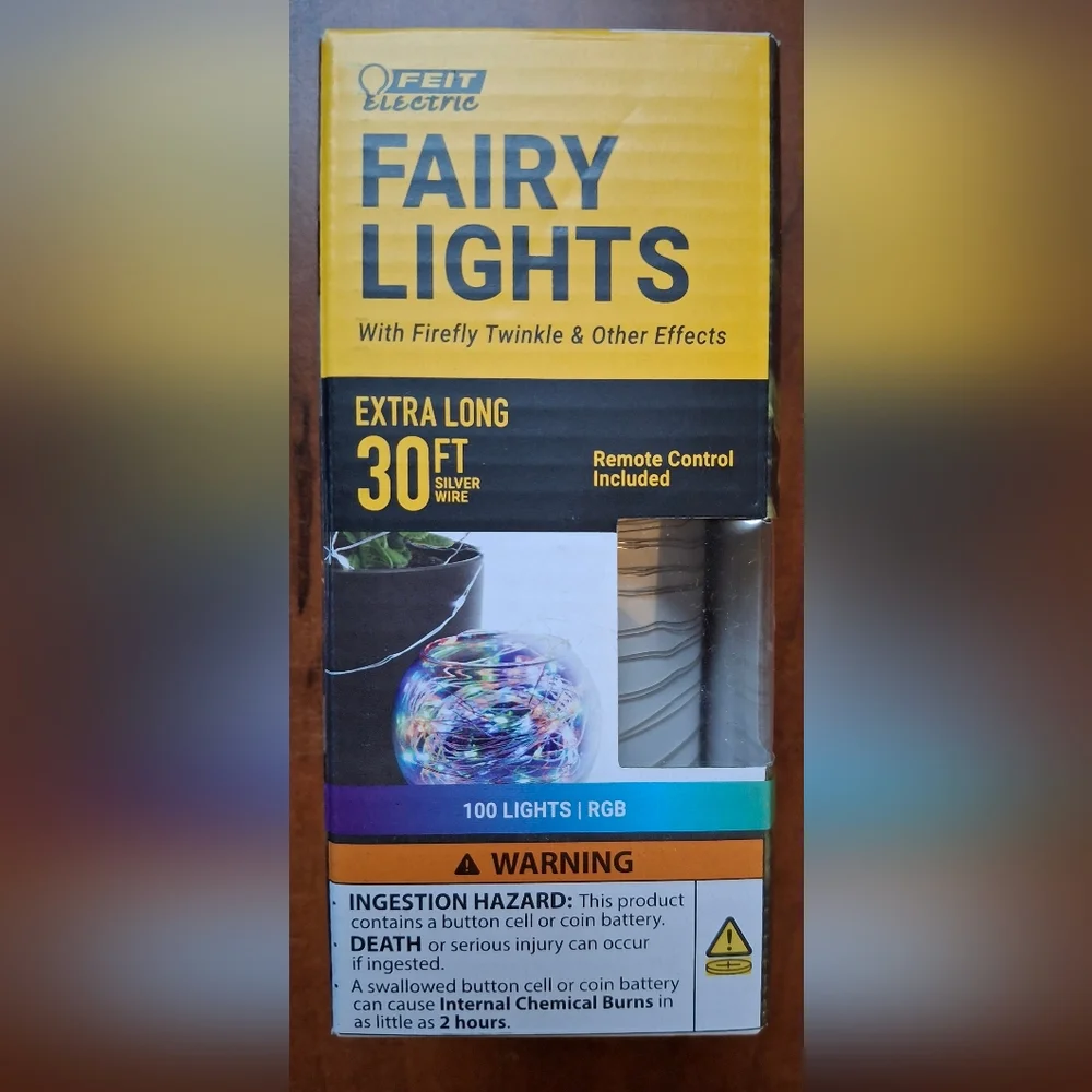 Feit LED Fairy String Lights Warm White -or- Multi-Colored 30ft 100 Lights